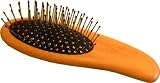 Quality Hair Brush -100% Metal Bristles w/Rasin Round Tip to Gentle Massage Your Scalp, Anti-Static Bristled,Deep Massage Your Scalp ,Beautiful Maple Wooden Handle and Rubber Cushion to Comfort Your Head While You Brush Your Hair.2.5  W x 6  L ,The Highest Salon Professional Massage Hair Brush.100% Satisfaction Guaranteed !