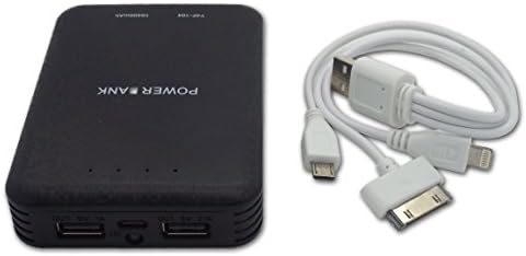 PowerEquip External Rechargeable Battery 10400mAh Dual Port Power Bank for Tablet PC, Smartphone Power Back up, Apple iPhone, iPad, Samsung Galaxy Tab S3, Nexus, ASUS, HTC, Motrola And More - Black
