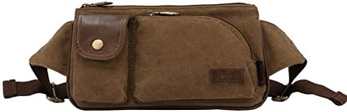 Berchirly Man Canvas Waist/Chest Pack Zippered Wallet Bag