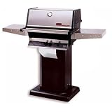 MHP Gas Grills TJK2 Propane Gas Grill W SearMagic Grids On Black Patio Base