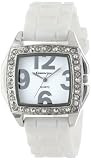 Cerentino Women's CR100-WHT  White Silicone Rubber Rhinestones Watch
