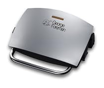 George Foreman 14181 Grill & Melt Silver with Sloped Grill Design and Vertical Storage