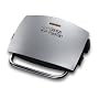 George Foreman 14181 Grill & Melt Silver with Sloped Grill Design and Vertical Storage