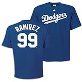 Dodgers - Majestic MLB Name and Number Tee - Ramirez, Manny