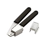 MIU France Stainless Steel Garlic Press With Dual Interchangeable Head