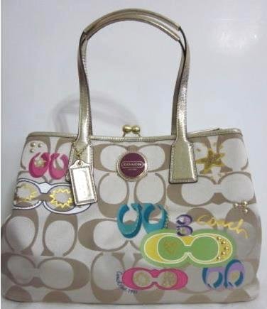 Coach Signature Applique Framed Carryall F17575
