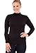 Black Ladies Plus Size Long Sleeve Turtleneck Ribbed Sweater