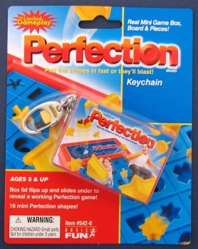 Childrens Toyshop  Toys : Perfection Real Mini Game Box, Board, and Pieces Keychain