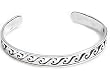 Silver Plain Bangle Bracelet, Size: DIM: 67mm x 53mm x 9mm