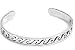 Silver Plain Bangle Bracelet, Size: DIM: 67mm x 53mm x 9mm