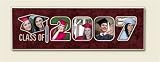Wood Scrapbook Photo Frame ~ Graduation Class of 2007 - burgundy ~ 8 inch by ...