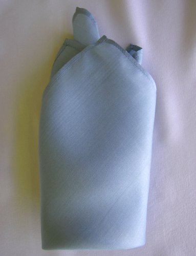 Classic Sky Blue Silk Handkerchief, 100% Silk - by Royal Silk