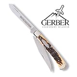 Gerber Winchester Folding Knife Two Blade Stag Trapper