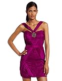 IMAGE OF Laundry by Shelli Segal Women's Shirred Taffeta Mini Dress, Sugar Plum, 4