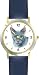   - Blue Burmese Cat - JP - WATCHBUDDY® DELUXE TWO-TONE THEME WATCH - Arabic Numbers - Blue Leather Strap-Women's Size-Small