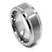 Blue Chip Unlimited - Unique 9mm Solid Tungsten Great Satin Center Ring Wedding Band Designer Fashion Engagement Ring (Size 7-17) (8.5)