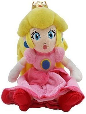 Super Mario Sitting Princess Peach Plush Toy Doll Kids Gift 20 Cm by handstiched