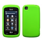 Green Silicone Skin / Case / Cover for LG Encore GT550