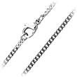 Inox Jewelry 316L Stainless Steel 2mm Flat Link Chain Necklace
