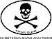 Topsail Island Jolly Roger Oval Bumper Sticker