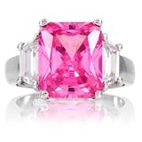 Simulated Pink Diamond Engagement Ring - Jlo Inspired