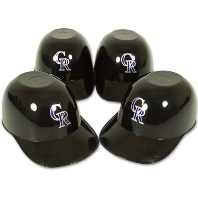 COLORADO ROCKIES BATTING HELMET ICE CREAM SNACK BOWLS 4 PK