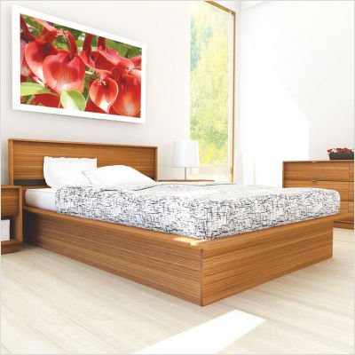Bundle-36 Ryan Bedroom Set in Eternity Walnut (5 Pieces) Size: Queen