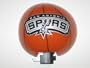 SAN ANTONIO SPURS 3-D Logo Basketball Shaped NIGHT LIGHT