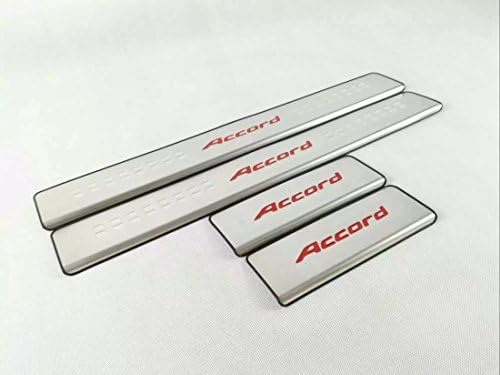 Carboson for Honda Accord Sedan Accessories Door Sill Protector Guards 2013 2014 2015 2016 4pcs (red)