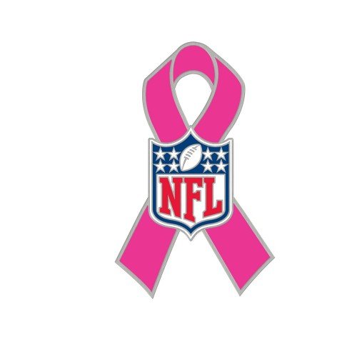 NFL Breast Cancer Awareness Month October BCA Logo Pink Ribbon Collectors Pin