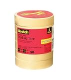 Scotch Masking Tape, 1 Inch x 55 Yards, 6-Roll Pack