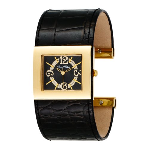 Paris Hilton Women's 138.5105.60 Bangle Square Black Dial Watch