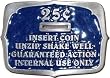 Mens Blue "Insert Coin" Metal Lucky Collection Belt Buckle Mens Blue "Insert Coin" Metal Lucky Collection Belt Buckle