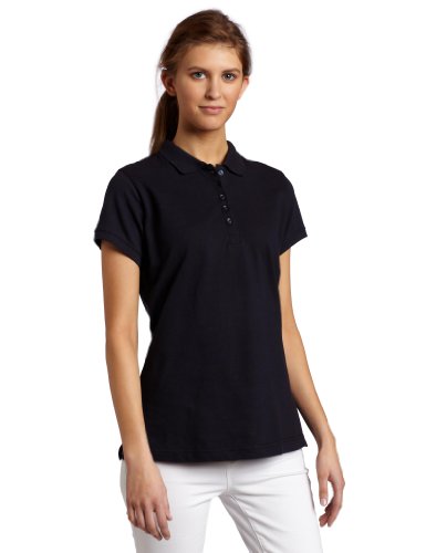Dickies Women's Pique Polo Shirt, Dark Navy, Large