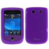 GTMax Purple Silicone Skin Soft Cover Case for AT&T BlackBerry Torch 9800