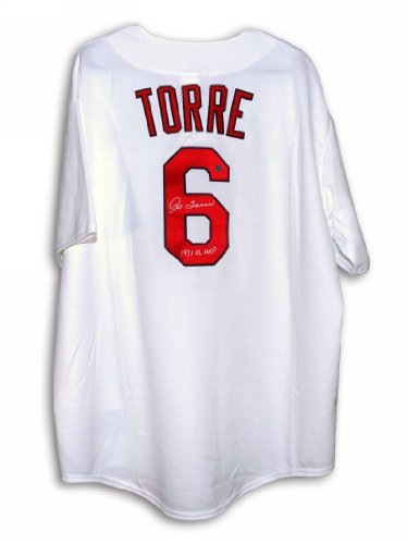 Autographed Joe Torre St. Louis Cardinals White Majestic Throwback Jersey Inscribed 1971 NL MVP
