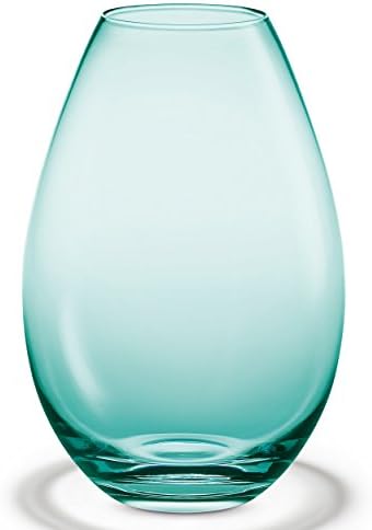 Holmegaard Cocoon Vase, Decoration, Glass, Flower, Aquamarine, Transparent H 20.5 cm, 4343337
