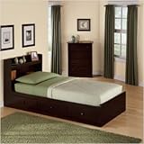 My Space, My Place Storage Twin Bedroom Set in Dark Walnut
