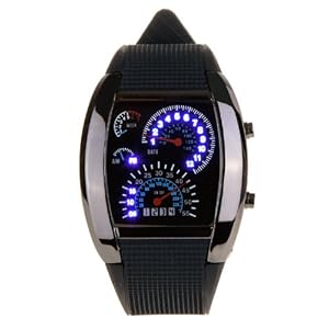 Tomorrowtop - Reloj de pulsera con luz LED azul