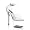 clear/silver heel
