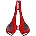 Codream Carbon Fiber 3K Glossy Light Weight Anatomic Relief MTB Mountain Bike Road Bicycle Saddle Seat (Red)