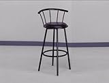 Black Swival Bar Stool (Set of 2) by Crown Mark