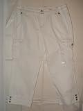 DKNY Jeans Chopped Cross Borders Capris (White Size12)