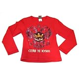 Save the Queen - Red top with purple velvet crown