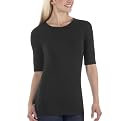 Juniors' Mossimo Supply Co. Elbow-Sleeve Crew-Neck Tee - Ebony