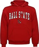 Ball State Cardinals Red Mascot One Tackle Twill Hooded Sweatshirt