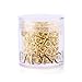 BEADNOVA 4mm Gold Plated Open Jump Rings with Plastic Acrylic Jar Container for Jewelry Making (1000pcs)