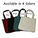 Simple Ecology Organic Cotton Deluxe Reusable Grocery Shopping Bag with Bottle Sleeves and Rigid Bottom Support (UPDATED DESIGN) - Black 3 Pack