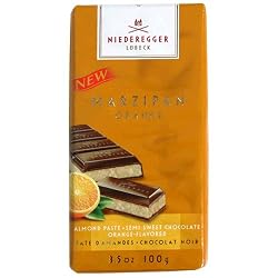 Niederegger Marzipan Classic Bar, Orange, 3.5-Ounce (Pack of 6)