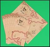 24 pc. PIRATE treasure maps / toys party supplies